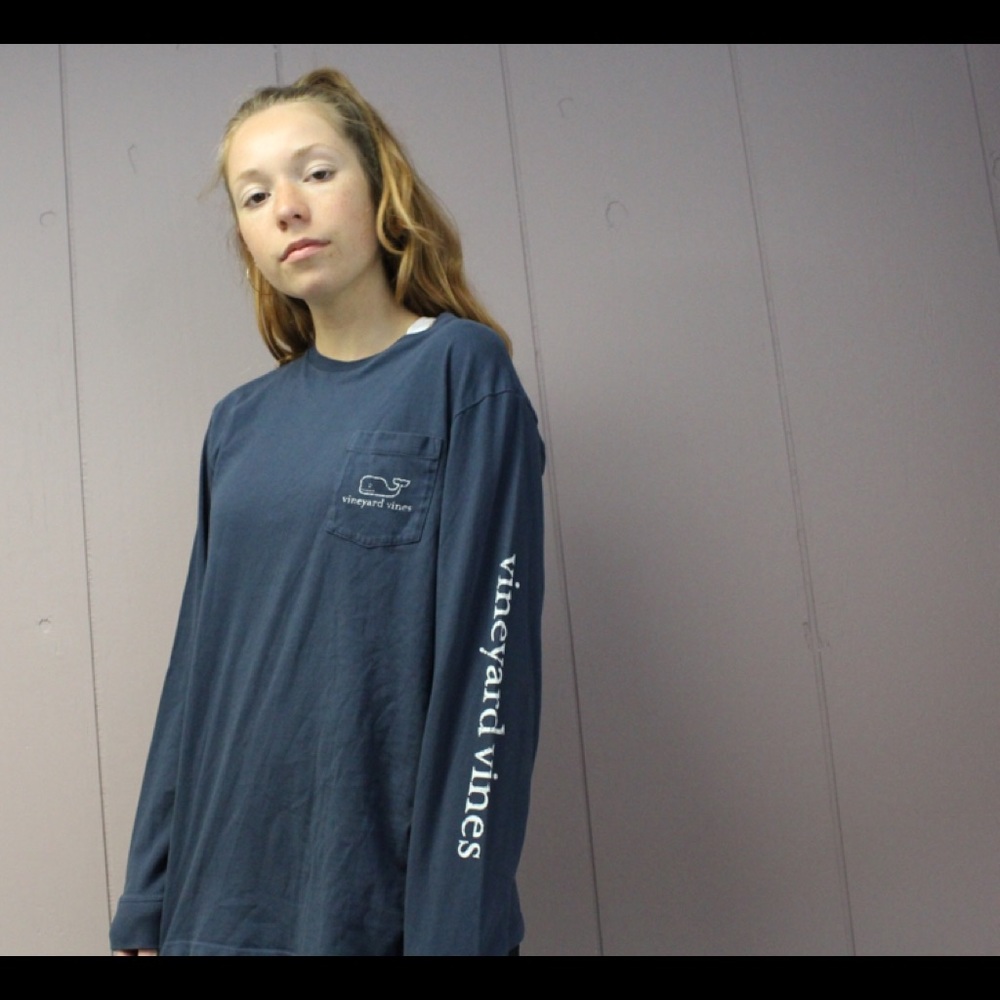 UNISEX Vinyard Vines Navy Blue Long Sleeve